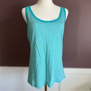 Striped Teal Tank Top